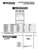 COVER Diagram and Parts List for FEF387CCTB  Frigidaire Range