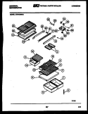 SHELVES AND SUPPORTS Diagram and Parts List for GTN198WD1  Frigidaire Refrigerator
