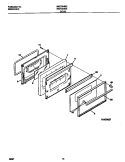 DOOR Diagram and Parts List for MGF324BEWC  Frigidaire Range