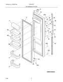 REFRIGERATOR DOOR Diagram and Parts List for GS23HSZDC9  Frigidaire Refrigerator