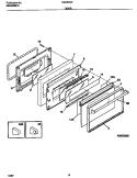 DOOR Diagram and Parts List for TGF367CFTA  Tappan Range