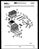 SHELVES AND SUPPORTS Diagram and Parts List for GTN175HH2  Uni Refrigerator