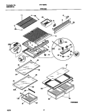 SHELVES Diagram and Parts List for FRT18INRJY0  Frigidaire Refrigerator