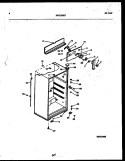 CABINET PARTS Diagram and Parts List for RT173MLW1  Frigidaire Refrigerator