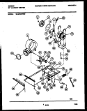 BLOWER, IDLER ARM CLUTCH AND MOTOR Diagram and Parts List for WL24F4WYMC  Gibson Washer
