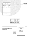 COVER Diagram and Parts List for CRG3480LQA  Crosley Range