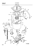MOTOR / TUB Diagram and Parts List for WLXG42REW3  Westinghouse Washer Dryer Combo