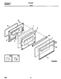 DOOR Diagram and Parts List for TGF334BCDH  Tappan Range