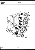 SHELVES AND SUPPORTS Diagram and Parts List for FRS22PRAD0  Frigidaire Refrigerator