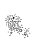 CABINET, DRUM, HEATER ASSEMBLY Diagram and Parts List for DECSFL3  Frigidaire Dryer