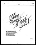 DOOR PARTS Diagram and Parts List for 56-8702-10-01  Tappan Microwave