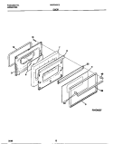 DOOR Diagram and Parts List for MGF345CESC  Frigidaire Range