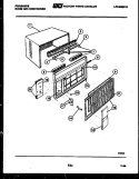 CABINET PARTS Diagram and Parts List for A05LH5L1  Frigidaire Air Conditioner
