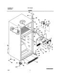 CABINET Diagram and Parts List for FRT15GG3AW0  Frigidaire Refrigerator