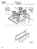 TOP / DRAWER Diagram and Parts List for GGF353SADB  Gibson Range