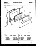 DOOR PARTS Diagram and Parts List for R30NL2  Frigidaire Range