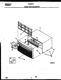 CABINET FRONT AND WRAPPER Diagram and Parts List for WAC086T7A2  Frigidaire Air Conditioner
