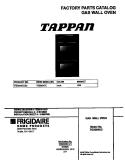 COVER Diagram and Parts List for TGB504CCB3  Tappan Wall Oven