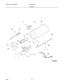 BURNER Diagram and Parts List for LCGQ2152FE0  Frigidaire Dryer