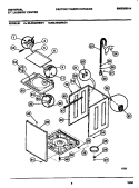 WASHER - CABINET, TOP PANEL, BASE Diagram and Parts List for MLXE42RBW1  Frigidaire Washer Dryer Combo