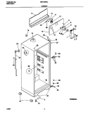 CABINET Diagram and Parts List for MRT18BSCW5  Frigidaire Refrigerator