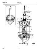 TRANSMISSION Diagram and Parts List for MWX111REW1  Frigidaire Washer