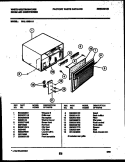CABINET PARTS Diagram and Parts List for WAL103S1A1  Frigidaire Air Conditioner