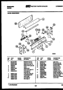 BACKGUARD Diagram and Parts List for REGS37BNW1  Frigidaire Range