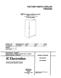 COVER Diagram and Parts List for FFU12K0CW1  Frigidaire Freezer