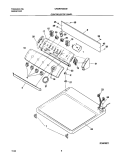 CONTROLS / TOP PANEL Diagram and Parts List for CRGR7900AS1  Frigidaire Dryer