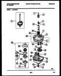 TRANSMISSION PARTS Diagram and Parts List for LA470BXW2  Frigidaire Washer