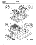 TOP / DRAWER Diagram and Parts List for TGF331SCWC  Tappan Range