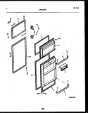 DOOR PARTS Diagram and Parts List for RT185NCW0  Frigidaire Refrigerator