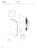 DOOR Diagram and Parts List for F22CW7  Frigidaire Freezer
