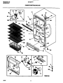 CABINET / CONTROL / SHELVES Diagram and Parts List for GFU20F7FW1  Gibson Freezer
