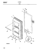 DOOR Diagram and Parts List for CFU09M2HW2  Frigidaire Freezer