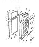 DOOR Diagram and Parts List for RT190GCF4  Frigidaire Refrigerator