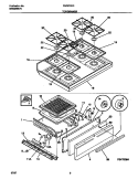 TOP / DRAWER Diagram and Parts List for FGF374CCTF  Frigidaire Range