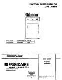 COVER Diagram and Parts List for GDG546RHS0  Gibson Dryer