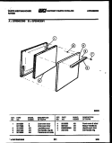 DOOR PARTS Diagram and Parts List for GF504KXD1  Frigidaire Range