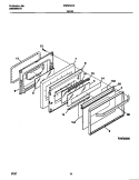 DOOR Diagram and Parts List for FGF374CCTF  Frigidaire Range