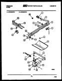 BURNER, MANIFOLD AND GAS CONTROL Diagram and Parts List for GCG38BCW4  Frigidaire Range