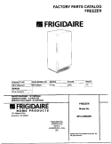 COVER Diagram and Parts List for MFU12M2GW1  Frigidaire Freezer