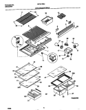 SHELVES / CONTROLS Diagram and Parts List for MRT21NNCW2  Frigidaire Refrigerator