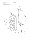 DOOR Diagram and Parts List for FFU14C2AW0  Frigidaire Freezer