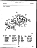 BURNER, MANIFOLD AND GAS CONTROL Diagram and Parts List for 14-3028-00-02  Tappan Cooktop