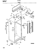 CABINET Diagram and Parts List for FRT18TRCW7  Frigidaire Refrigerator