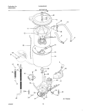 WSHR MTR, HOSE Diagram and Parts List for FLGB43RGS1  Frigidaire Washer Dryer Combo