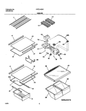 SHELVES Diagram and Parts List for FRT21KG4CQ0  Frigidaire Refrigerator