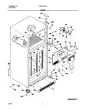 CABINET Diagram and Parts List for GLRT216TAQ1  Frigidaire Refrigerator